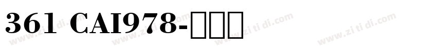 361 CAI978字体转换